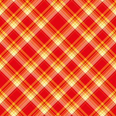 Seamless pattern in bright red and yellow colors for plaid, fabric, textile, clothes, tablecloth and other things. Vector image. 2