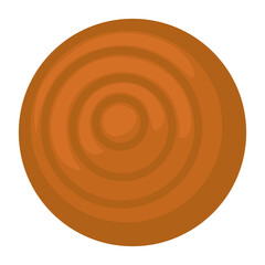 Empty ceramics plate made of clay, pot for serving