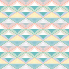 Japanese Pastel Diamond Vector Seamless Pattern