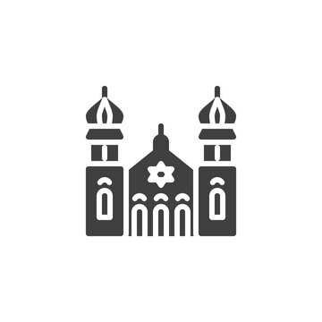 black synagogue icon on white background clip art preview