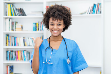 Pretty afro american nurse or medical student
