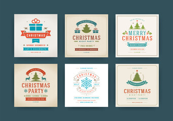 Christmas party web banners for social media mobile apps.