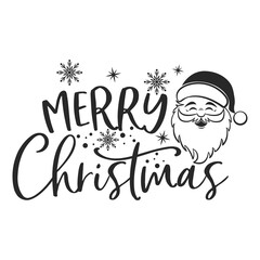 Merry Christmas positive slogan inscription. Christmas postcard, New Year, banner lettering. Illustration for prints on t-shirts and bags, posters, cards. Christmas phrase. Vector quotes.