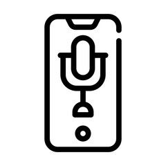 dictaphone phone line icon vector illustration sign