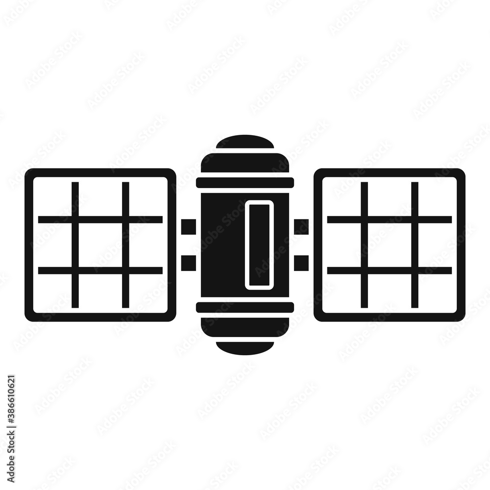 Poster space satellite icon. simple illustration of space satellite vector icon for web design isolated on 
