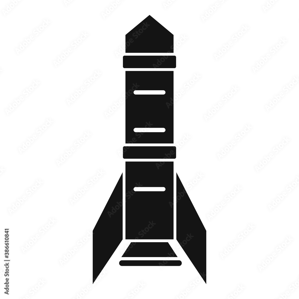 Poster rocket satellite icon. simple illustration of rocket satellite vector icon for web design isolated o