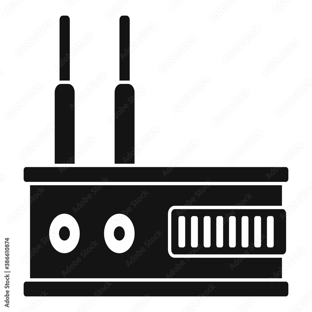 Poster receiver satellite icon. simple illustration of receiver satellite vector icon for web design isolat