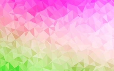 Light Pink, Green vector abstract mosaic backdrop.