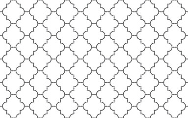 Vector geometric baroque fabric seamless texture. Realistic bike chain. Isolated on white background.