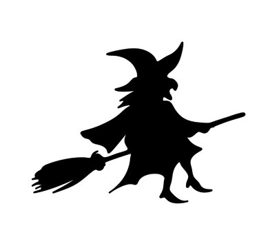 silhouette of a witch