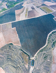 Agricultural landscape in Villar de Arnedo in the autonomous community of La Rioja, Spain, Europe