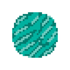 Fototapeta premium Planet in space. Planet pixel art. 