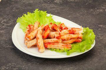 Natural luxury crab meat fillet