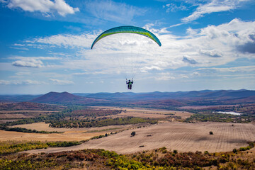 paraglider in the sky