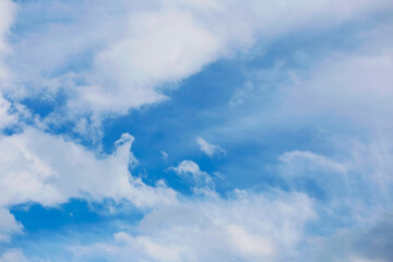 soft blue sky with fluffy clouds, outdoor nature
- 386616044