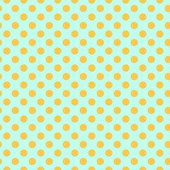 Seamless retro inspired youthful polka dot pattern in candy colors