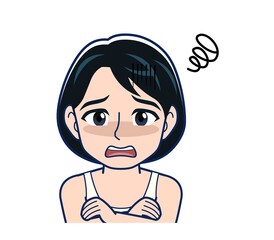 Young woman in green work clothes