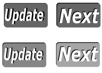 Modern Next and Update Buttons Set for web and apps Creative vector design eps10
