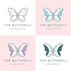 butterfly logo with line style inspiration