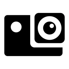Action Camera Glyph Icon Vector