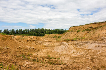 Panoramic view of the sand pit
