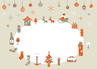 hand-drawn cute  & simple Christmas illustrations