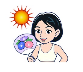 Young woman in green work clothes