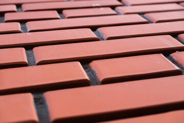 background with red bricks close-up