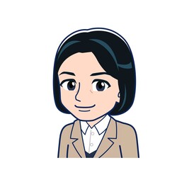 Bank clerk woman in a suit