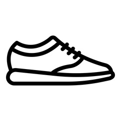 Training shoes icon. Outline training shoes vector icon for web design isolated on white background