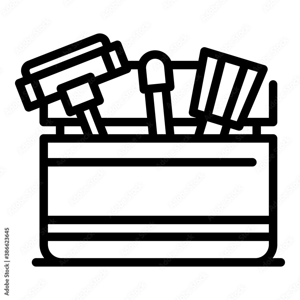 Poster pool tools icon. outline pool tools vector icon for web design isolated on white background