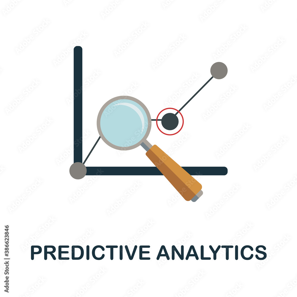 Poster predictive analytics icon. simple element from business growth collection. creative predictive analy