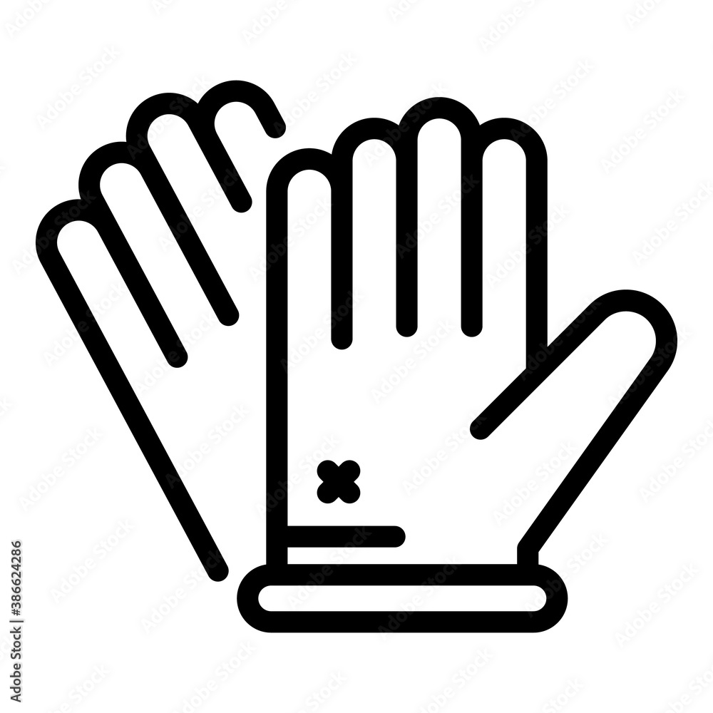 Poster cleaning gloves icon. outline cleaning gloves vector icon for web design isolated on white backgroun