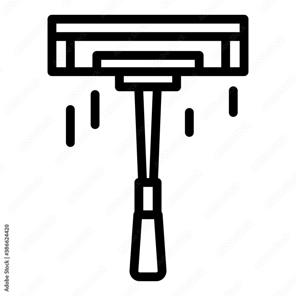 Poster clean mop tool icon. outline clean mop tool vector icon for web design isolated on white background