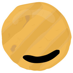 
Two crispy biscuit sandwich with chocolate cream inside, this is chocolate biscuits icon 
