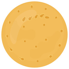 
A simple flat icon design of a Peanut butter cookie
