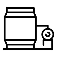 Pool water pump icon. Outline pool water pump vector icon for web design isolated on white background