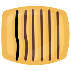 
A simple flat icon design of a Peanut butter cookie
