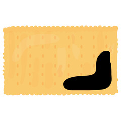 
A simple flat icon design of a Peanut butter cookie
