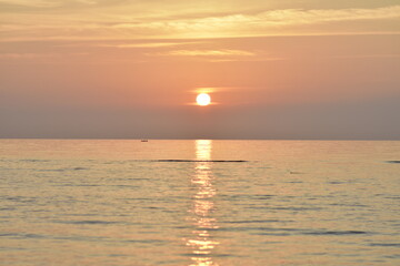 sunset in the sea