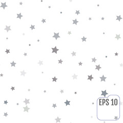 Seamless pattern with silver stars