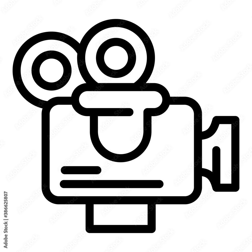 Poster video camera icon. outline video camera vector icon for web design isolated on white background