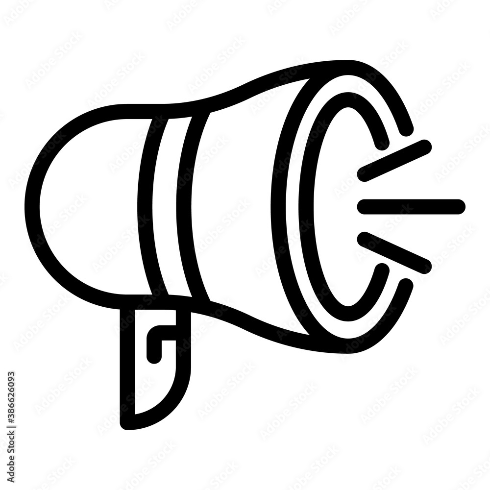 Poster loud megaphone icon. outline loud megaphone vector icon for web design isolated on white background