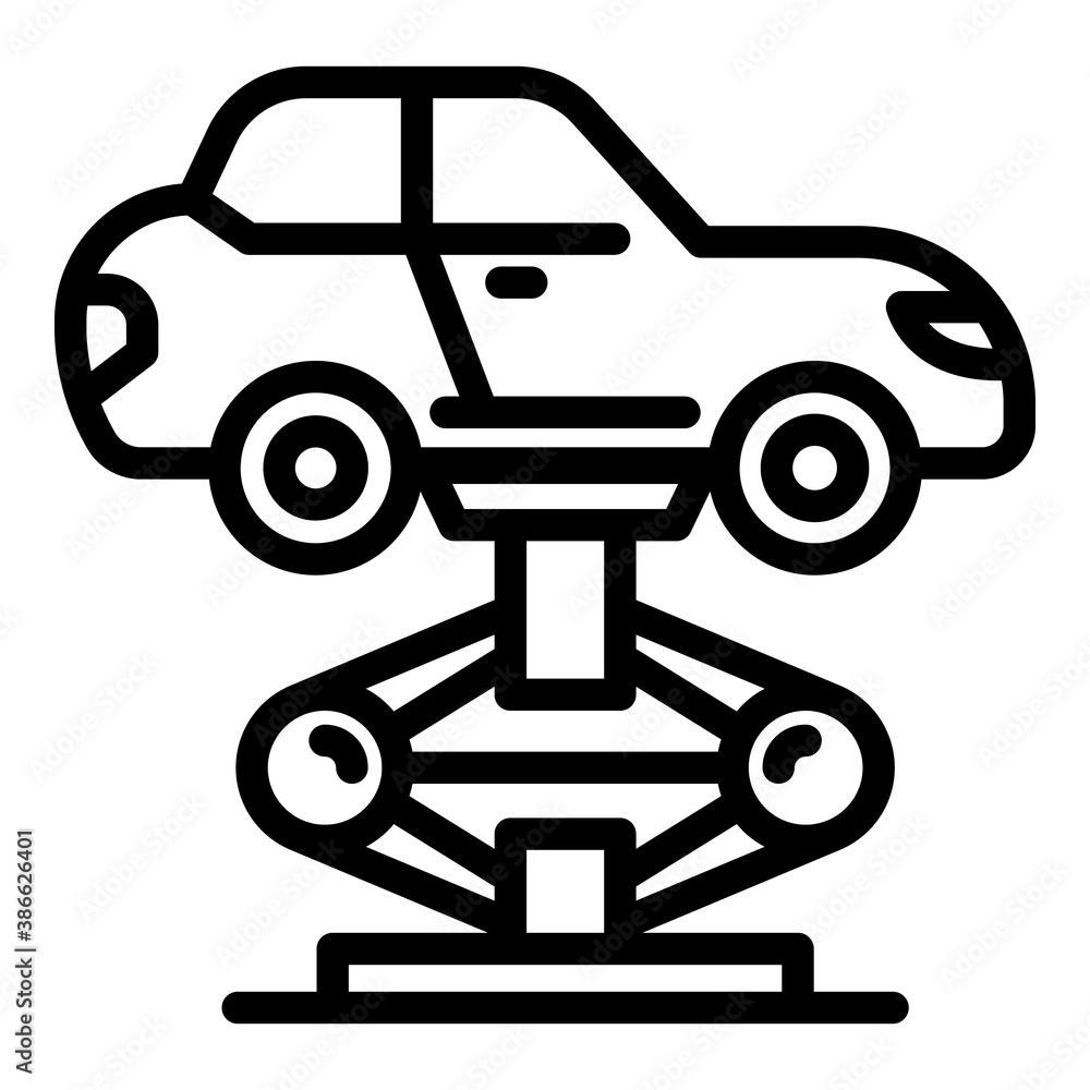 Poster car elevator icon. outline car elevator vector icon for web design isolated on white background