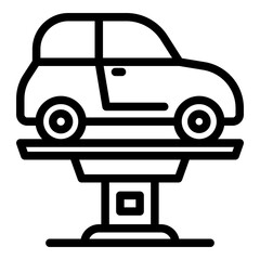 Vehicle elevator icon. Outline vehicle elevator vector icon for web design isolated on white background