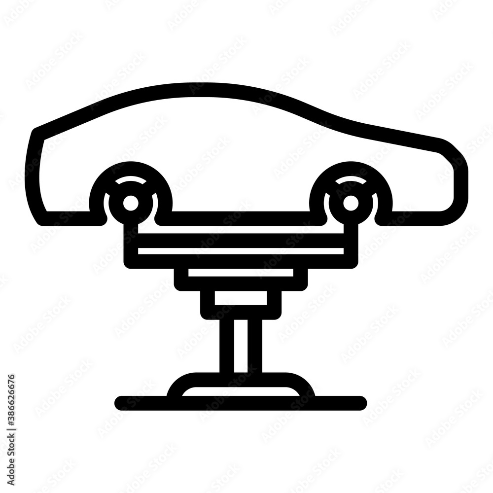 Poster car elevator machine icon. outline car elevator machine vector icon for web design isolated on white
