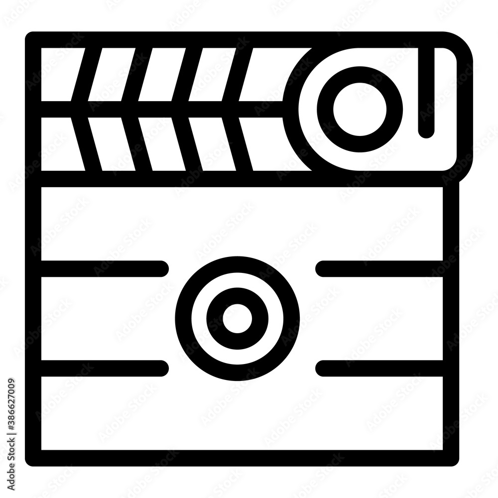 Poster cinema clapper icon. outline cinema clapper vector icon for web design isolated on white background