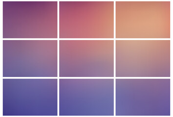 Collection of simple colored gradient mesh backgrounds.