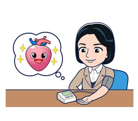 Bank clerk woman in a suit