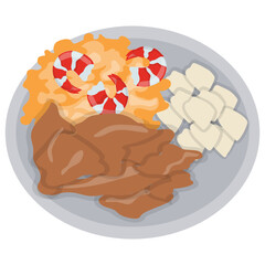 
Dry fruits graphic in a plate denoting icon for dry fruit 

